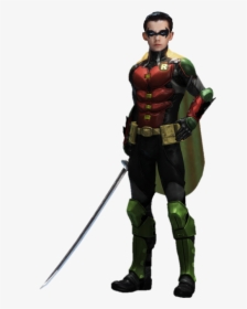 Robin Damian Wayne Transparent Background By Gasa979 - Damian Wayne Robin Art, HD Png Download, Transparent PNG