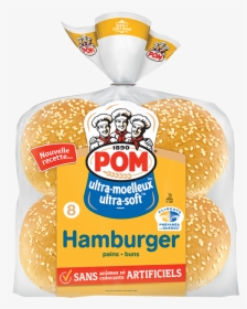 Pom® Ultra Moelleux Sesame Hamburger Buns 8-pack, HD Png Download, Transparent PNG