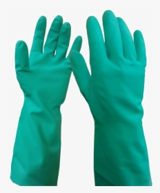 Nitrile Gauntlet Flock Lined Rubber Gloves, Latex Gloves, - Rubber Gloves Clipart Transparent Background, HD Png Download, Transparent PNG