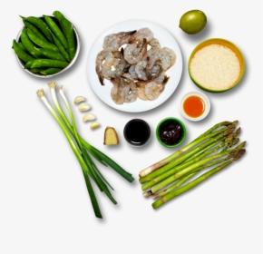 Shrimp & Asparagus Fried Rice - Top View Of Vegetable Png, Transparent Png, Transparent PNG