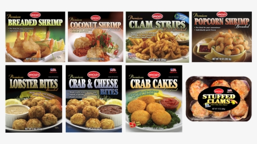 With Coconut Shrimp, Lobster Bites, Stuffed Clams And - Cutlet, HD Png Download, Transparent PNG