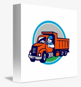 Clip Dump Cartoon - Truck Driver Cartoon Vector, HD Png Download, Transparent PNG