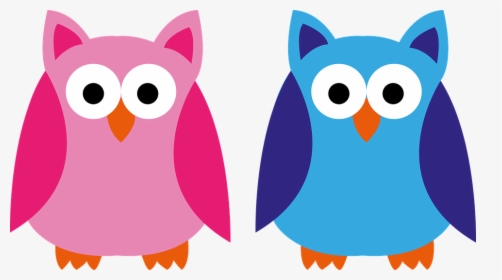 Owl, Blue, Pink, Boy, Girl, Application, Forest Animal - Meme Menina Veste Rosa, HD Png Download, Transparent PNG