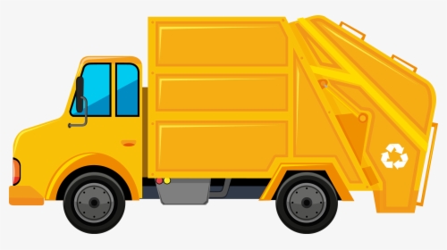 Transparent Dump Truck Clip Art - Yellow Garbage Truck Png, Png Download, Transparent PNG