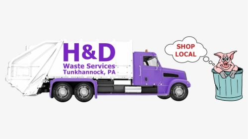 Transparent Garbage Truck Png - H & D Waste Services, Png Download, Transparent PNG