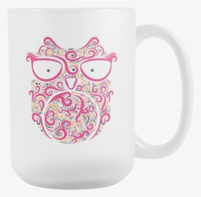 Large Pink Owl Mug - Coffee Cup, HD Png Download, Transparent PNG