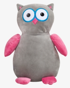 Grey / Pink Owl - Stuffed Toy, HD Png Download, Transparent PNG