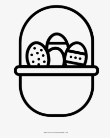 Easter Egg Basket Coloring Page, HD Png Download, Transparent PNG