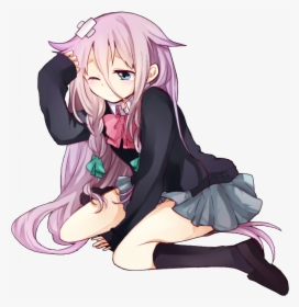 #anime #manga #girl #cute #kawaii #purple #hair #japanese - Cute Anime Girl With Purple Hair, HD Png Download, Transparent PNG
