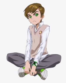 Ben Tennyson Mikoto Misaka Clothing Sitting Boy Child - Ben 10 Anime Style, HD Png Download, Transparent PNG