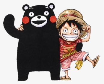 ルフィとくまモン - One Piece Luffy Statue Kumamoto, HD Png Download, Transparent PNG