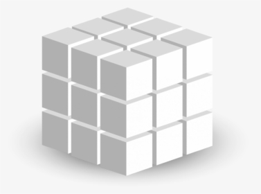 White Cube Composed Of Smaller White Cubes, Representing - だ まし 絵 画像, HD Png Download, Transparent PNG