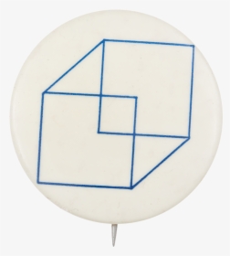 Blue And White Cube Art Button Museum - Example Of Volume Of A Cube Postulatem, HD Png Download, Transparent PNG