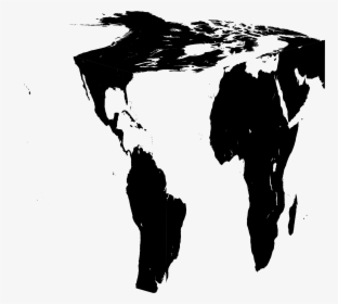 Cube Earth Silhouette No Cube Clip Arts - Clipart Cube Earth Black And White, HD Png Download, Transparent PNG