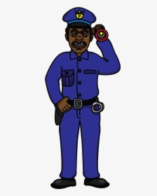 Policeman Drawing Tutorilal Http - Draw A Policeman Step By Step Easy, HD Png Download, Transparent PNG