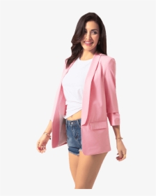 Women Slim Business Work Suit Pink Jacket Female Blazer - Blazer, HD Png Download, Transparent PNG