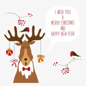 Clip Art Merry Christmas Deer - Merry Christmas Deer, HD Png Download, Transparent PNG