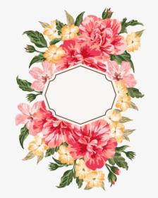 Hand Painted Watercolor Flower Borders - Happy Birthday For Her Flowers, HD Png Download, Transparent PNG