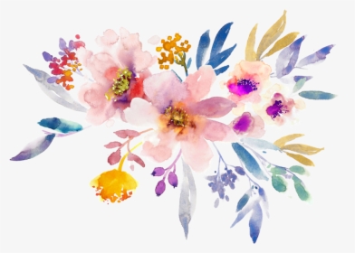 January Clipart Watercolor - Transparent Watercolor Flower Borders, HD Png Download, Transparent PNG