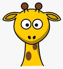 Giraffe, Head, Young, Cartoon, Cute, Looking, Zoo - Giraffe Head Clip Art, HD Png Download, Transparent PNG