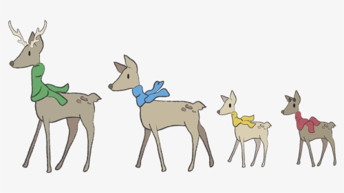 Christmas Roe Deer Deer Winter Figure - Cartoon, HD Png Download, Transparent PNG