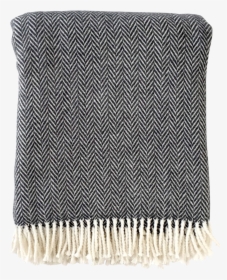 Fringed Charcoal Herringbone Throw Blanket 8121 - Scarf, HD Png Download, Transparent PNG