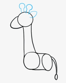 How To Draw Giraffe - Cartoon, HD Png Download, Transparent PNG