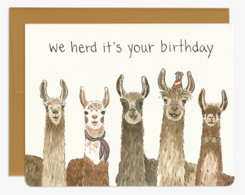 Punny Group Birthday Greeting Card - Llama Birthday Card Printable, HD Png Download, Transparent PNG