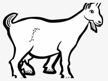 Transparent Goat Clipart Black And White - Goat Lineart, HD Png Download, Transparent PNG