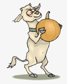 Pumpkin, Crazy, Goat, Standing, Animal - Cartoon Goat Standing Up, HD Png Download, Transparent PNG
