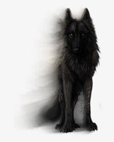 Anime Wolf Drawing , Png Download - Black Wolf White Background, Transparent Png, Transparent PNG