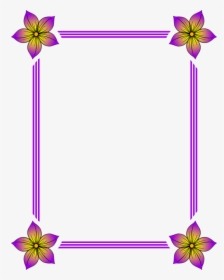 Purple,picture Frame,flower, HD Png Download, Transparent PNG