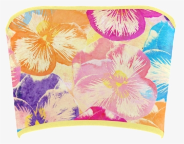 Pansy Flowers Bandeau Top - Hibiscus, HD Png Download, Transparent PNG