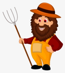 Farmer - Animal Cartoon And Blank Sign, HD Png Download, Transparent PNG