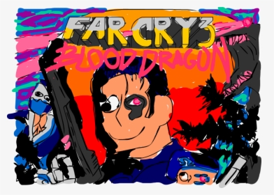 Transparent Cartoon Blood Png - Far Cry 3 Blood Dragon Posters, Png Download, Transparent PNG