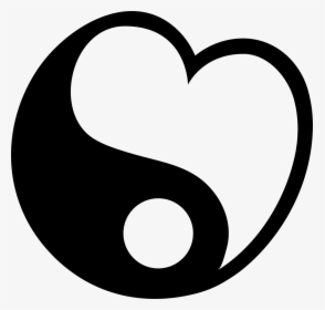 Yin Yang - Heart, HD Png Download, Transparent PNG