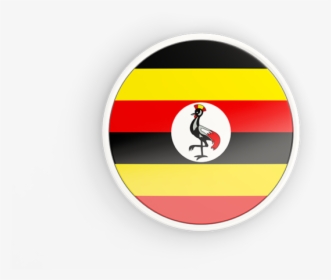 Round Icon With White Frame - Uganda Flag Round, HD Png Download, Transparent PNG