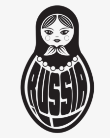 Russian Doll Silhouette - Matryoshka Doll Black And White Png, Transparent Png, Transparent PNG