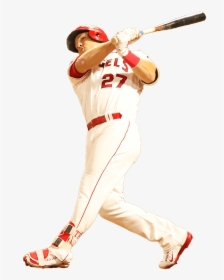 Mike Trout Hitting Png , Png Download - Mike Trout No Background, Transparent Png, Transparent PNG