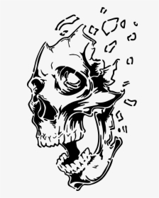 Pin By Bruce Jackson On Decals Skull Drawings, Board - Stencil Art Skull Stencil, HD Png Download, Transparent PNG