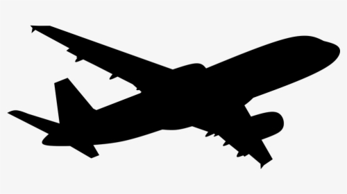Jumbo Jet, Airplane, Aeroplane, Vehicle, Transportation - Airplane Silhouette, HD Png Download, Transparent PNG