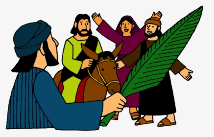Crowd Clipart Palm Sunday - Jesus Triumphal Entry Clipart, HD Png Download, Transparent PNG
