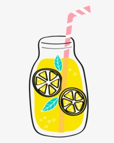 Lemonade - Mason Lemonade Jar Free Clipart, HD Png Download, Transparent PNG