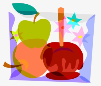 Vector Illustration Of Halloween Candy Apple Covered, HD Png Download, Transparent PNG
