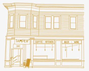 Tamper Cafe - Storefront Illustration, HD Png Download, Transparent PNG
