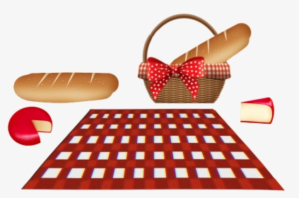 #picnic #scpicnic #basket #frenchbread #cheese #tablecloth, HD Png Download, Transparent PNG