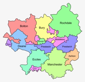Salford Hundred Map - County Borough Of Salford, HD Png Download, Transparent PNG