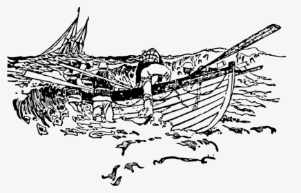 Launching A Lifeboat From The Shore - Scialuppa Di Salvataggio Disegno, HD Png Download, Transparent PNG