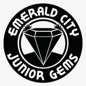 Emeraldcityjuniorgems Logo2016 Blackwhite - Emblem, HD Png Download, Transparent PNG
