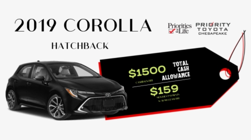 2019 Corolla Hatchback - Toyota Avalon, HD Png Download, Transparent PNG